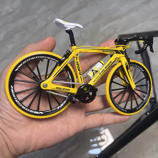 1:8 Mini Model Alloy Bicycle Diecast 19cm Metal Finger Adult Red Mini Bike Simulation Collection Gifts Toys Girls 14+